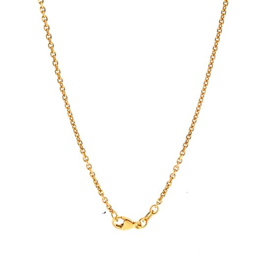 18K Yellow Gold Diamond Cut Cable 1.8mm