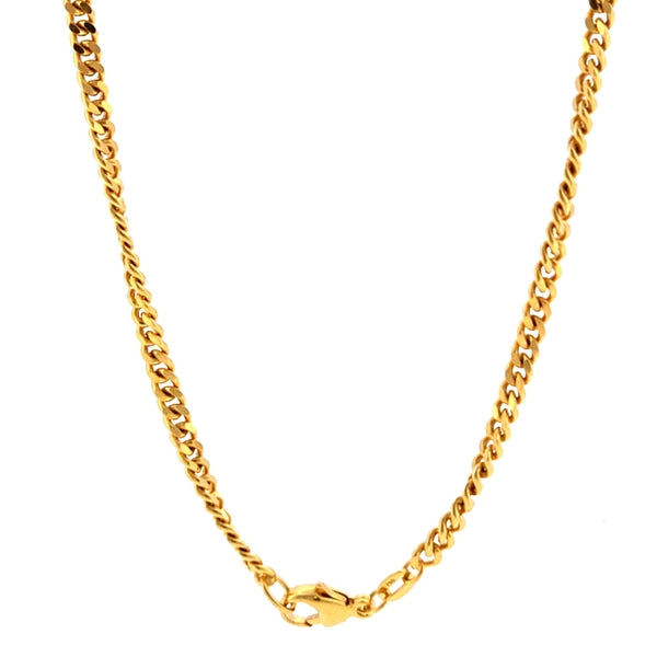 18K Yellow Gold Curb Chain 3.4mm