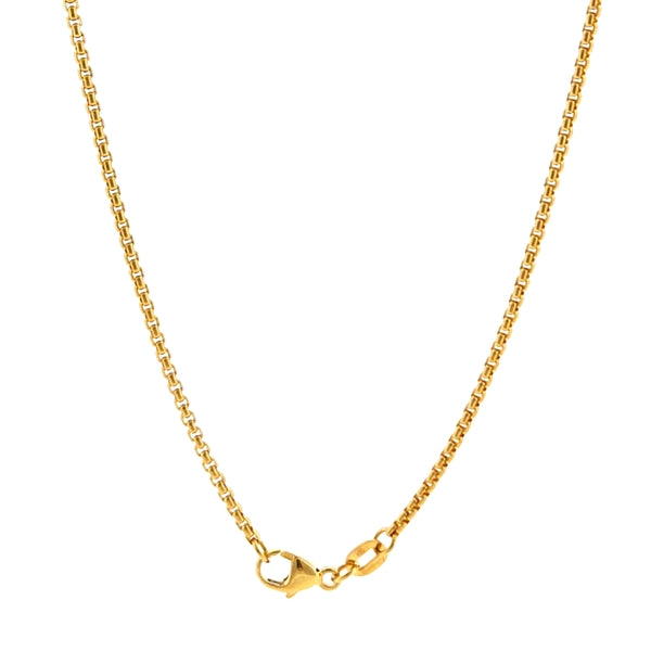 18K Yellow Gold Round Box 1.6mm
