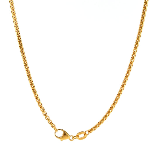 18K Yellow Gold Round Box 2.0mm