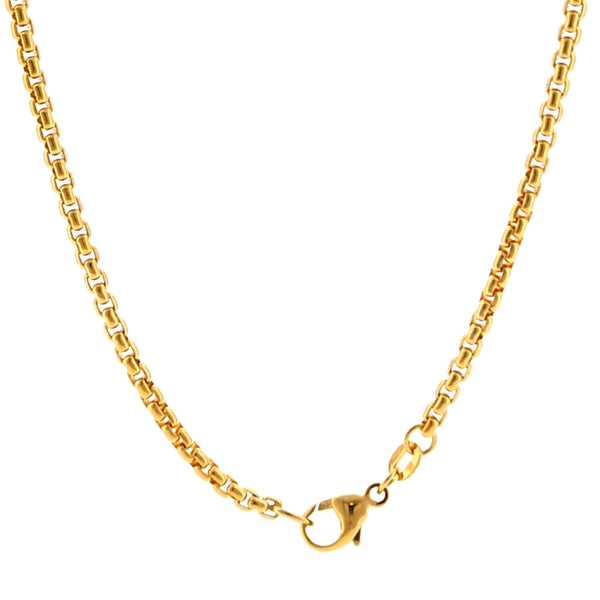 18K Yellow Gold Round Box 2.7mm