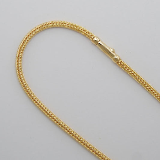 18K Yellow Gold Foxtailmesh 3.1mm, Crocodile Clasp