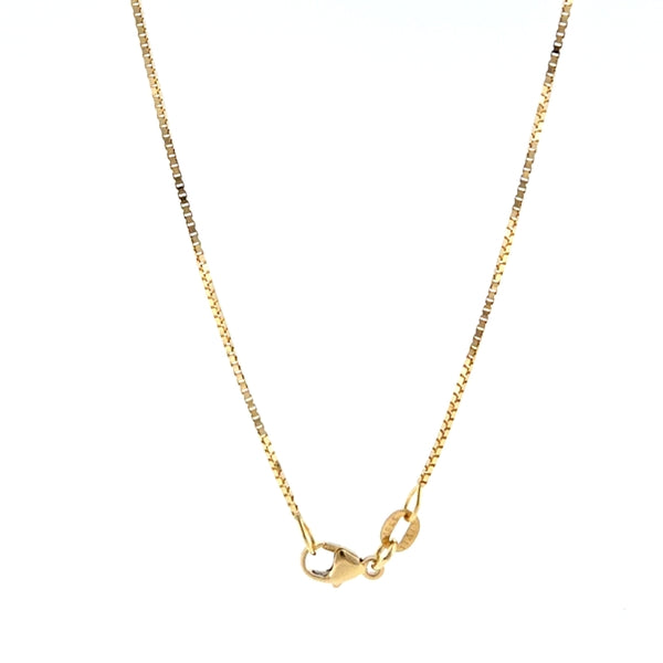 18K Yellow Gold Box 1.0mm