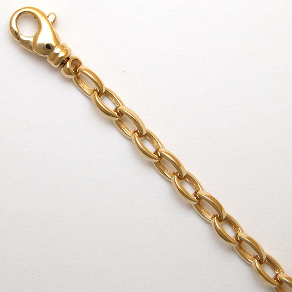18K Yellow Gold Open Cable Link 5.7mm