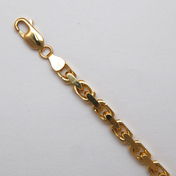 18K Yellow Gold Diamond Cut Cable 4.6mm