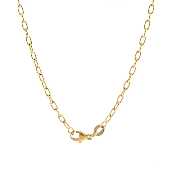 18K Yellow Gold Open Long Cable 2.3mm