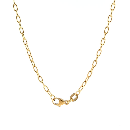 18K Yellow Gold Open Long Cable 2.3mm
