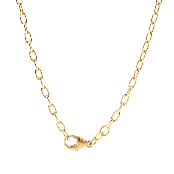 18K Yellow Gold Open Long Cable 2.9mm