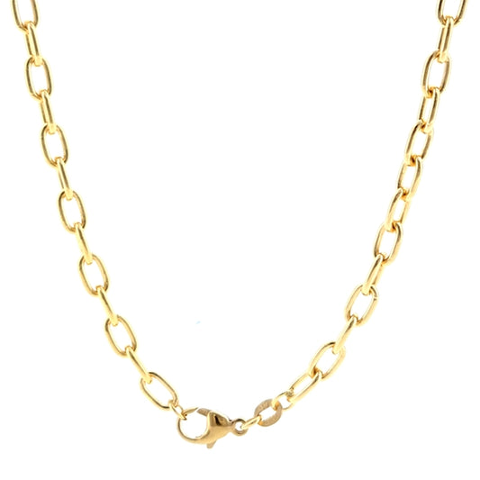 18K Yellow Gold Long Open Cable 4.3mm