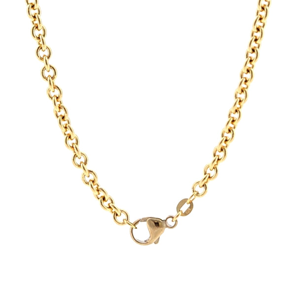 18K Yellow Gold Round Cable 4.1mm
