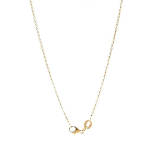 18K Yellow Gold Round Cable 1.0mm