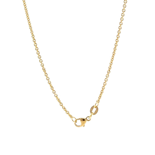 18K Yellow Gold Round Cable 1.6mm