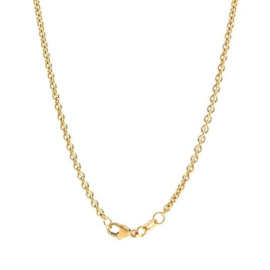 18K Yellow Gold Round Cable 2.2mm