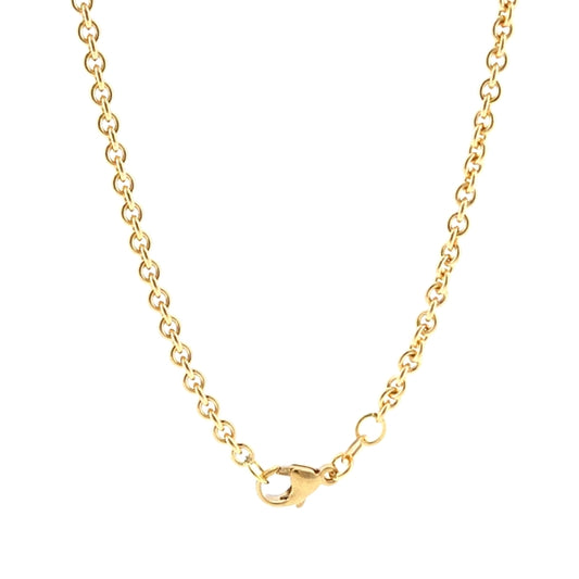 18K Yellow Gold Round Cable 3.0mm