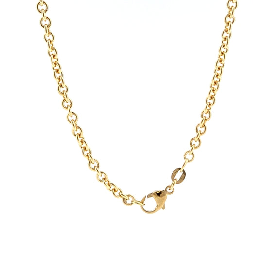 18K Yellow Gold Round Cable 3.4mm