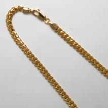 18K Yellow Gold Oval Curb 4.4mm