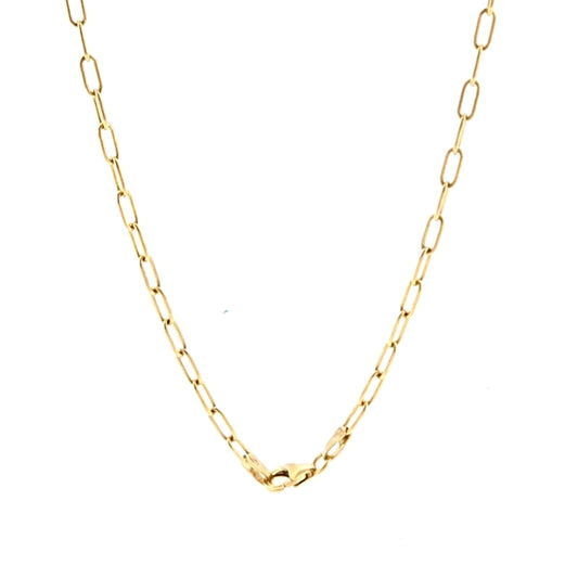 18K Yellow Gold Open Long Cable 2.2mm