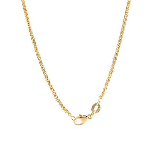 18K Yellow Gold Round Wheat 1.5mm