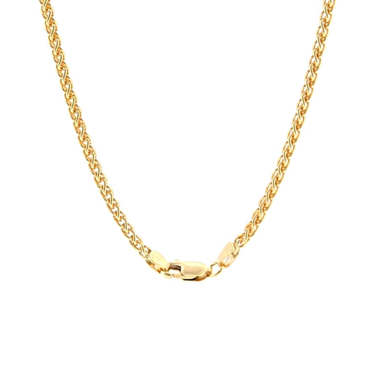 18K Yellow Gold Round Wheat 2.4mm