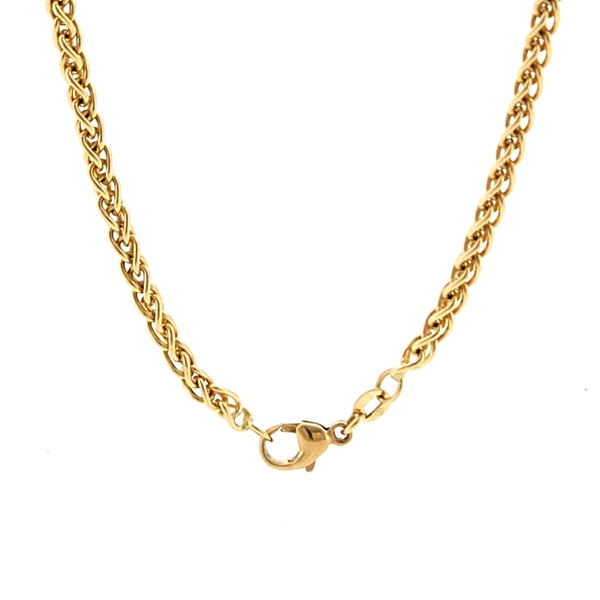 18K Yellow Gold Round Wheat 3.5mm