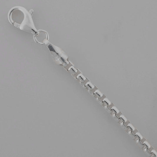 Sterling Silver Round Box 2.6mm