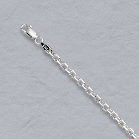 Sterling Silver Diamond Cut Cable 3mm