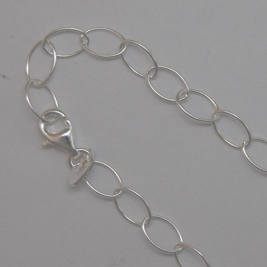 Sterling Silver Oval Cable 5.0mm