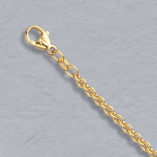 14K Yellow Gold Round Cable 3.0mm