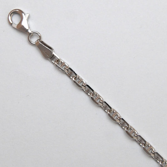 Sterling Silver Anchor 2.9mm (Rhodium)