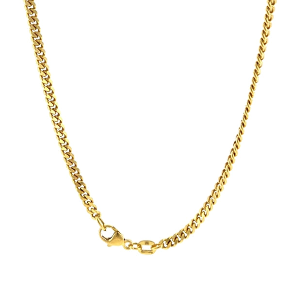 14K Yellow Gold Diamond Cut Curb 2.8mm