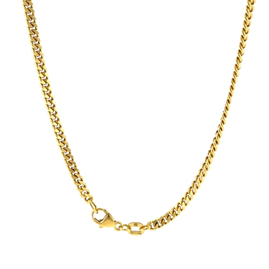 14K Yellow Gold Diamond Cut Curb 2.8mm
