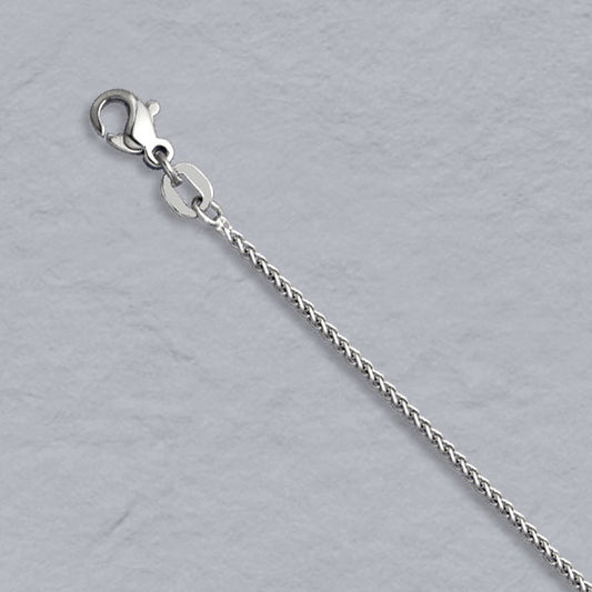 Platinum / 950 Round Wheat Chain 1.1mm