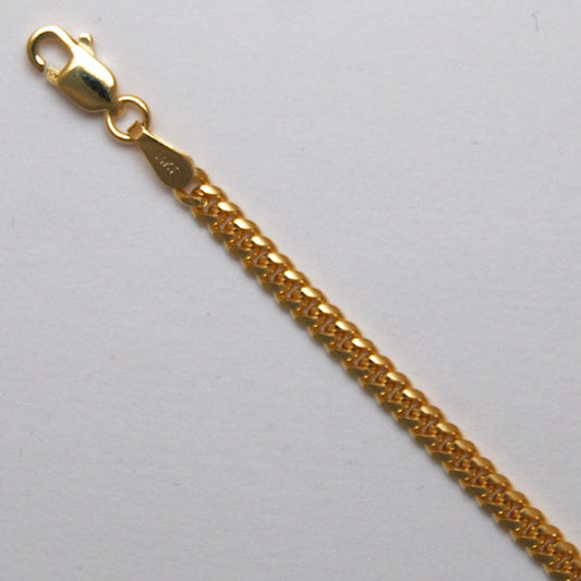14K Yellow Gold Oval Curb 2.7mm