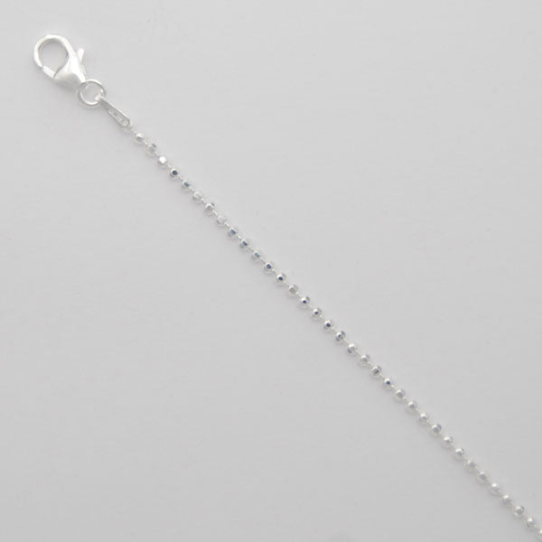 Sterling Silver Diamond Cut Bead 1.5mm