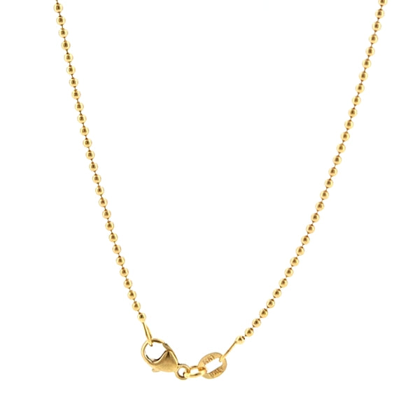 14K Yellow Gold Bead Chain 1.5mm