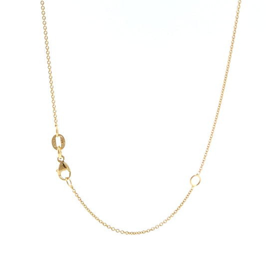 14K Yellow Gold Round Cable 1.0mm, (18" with a jump ring at 16"), (20" with jump ring at 18"), (24" with jump ring at 20"