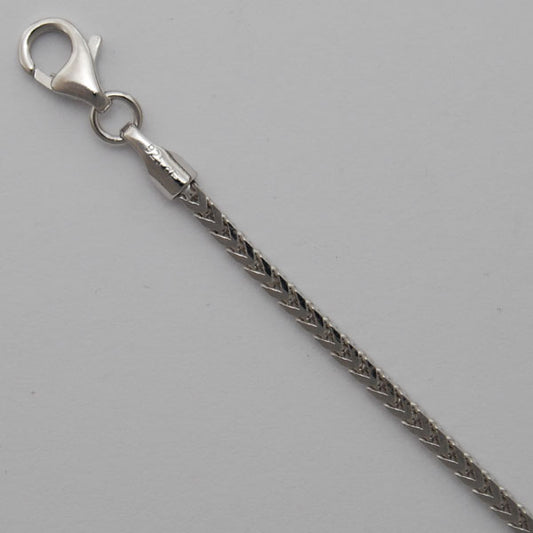 Sterling Silver Franco 1.7mm (Rhodium)