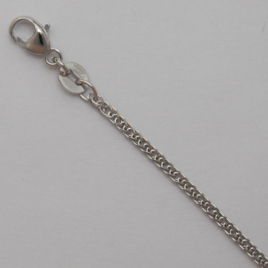 Platinum / 950 Diamond Cut Square Wheat 1.3mm
