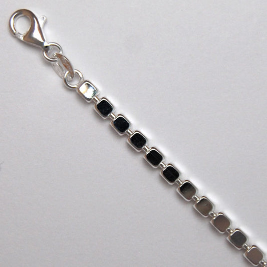 Sterling Silver Cube Link 3.0mm