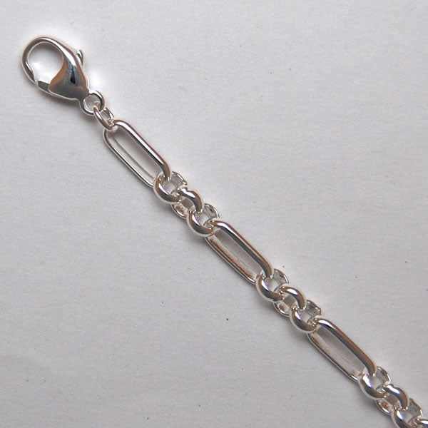 Sterling Silver Rolo 3+1 Link 4.2mm