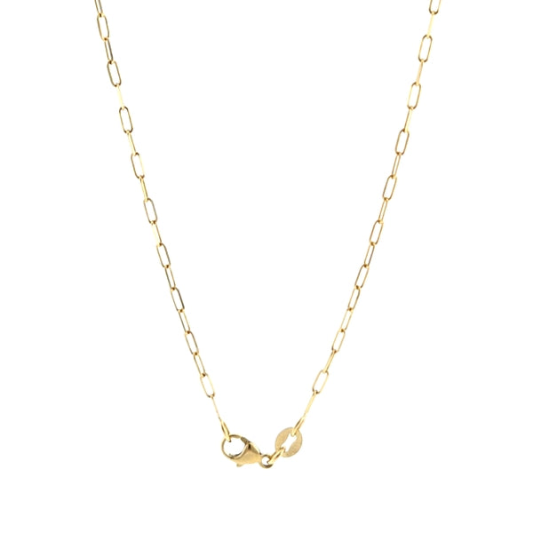 14K Yellow Gold Paperclip 1.3mm
