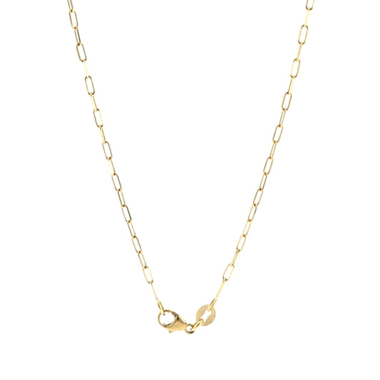 14K Yellow Gold Paperclip 1.3mm