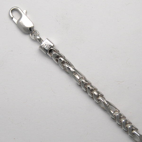 Sterling Silver Franco / Figaro Round 5.0mm (Rhodium)