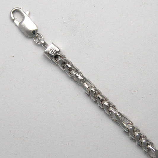 Sterling Silver Franco / Figaro Round 5.0mm (Rhodium)