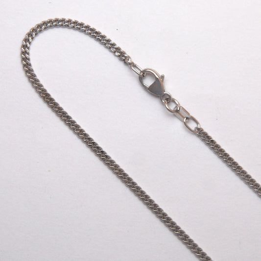 Sterling Silver Curb 1.9mm (Rhodium)