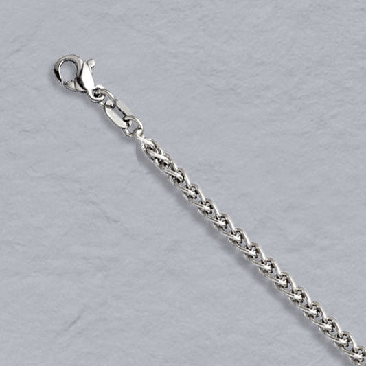 Platinum / 950 Round Wheat Chain 2.5mm