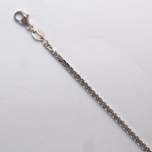 Platinum / 950 Square Diamond Cut Wheat 1.6mm