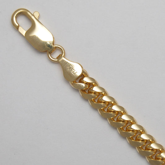 14K Yellow Gold Oval Curb 5.8mm