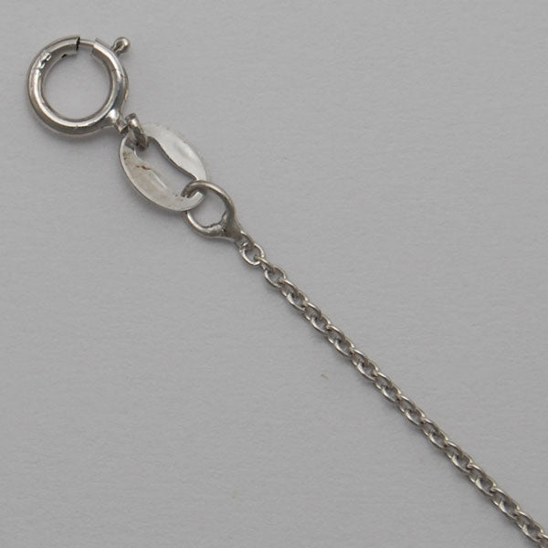 Sterling Silver Round Cable 1.0mm (Rhodium)