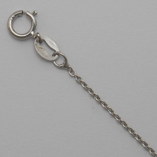 Sterling Silver Round Cable 1.0mm (Rhodium)